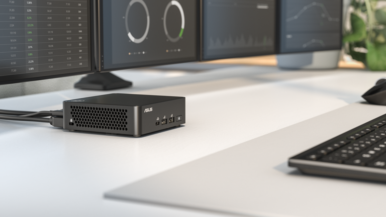 small computer on desk