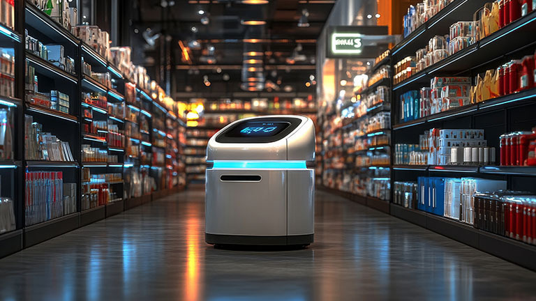 robot device in warehouse